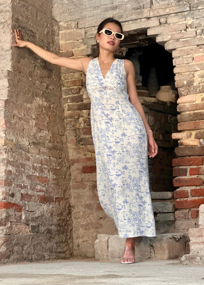 SIENNA LINEN BLEND MAXI DRESS