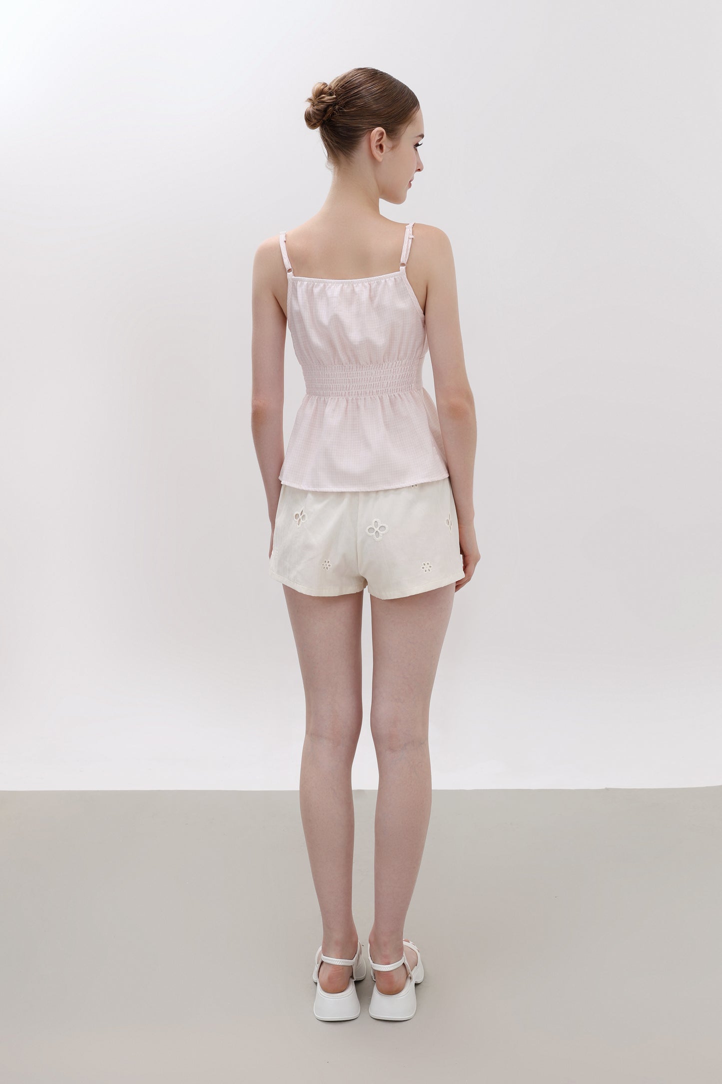 JANIE CREAM COTTON MINI SHORT