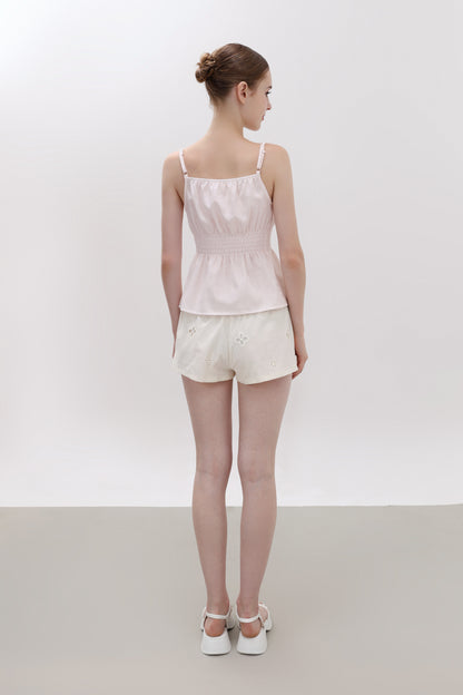 JANIE CREAM COTTON MINI SHORT