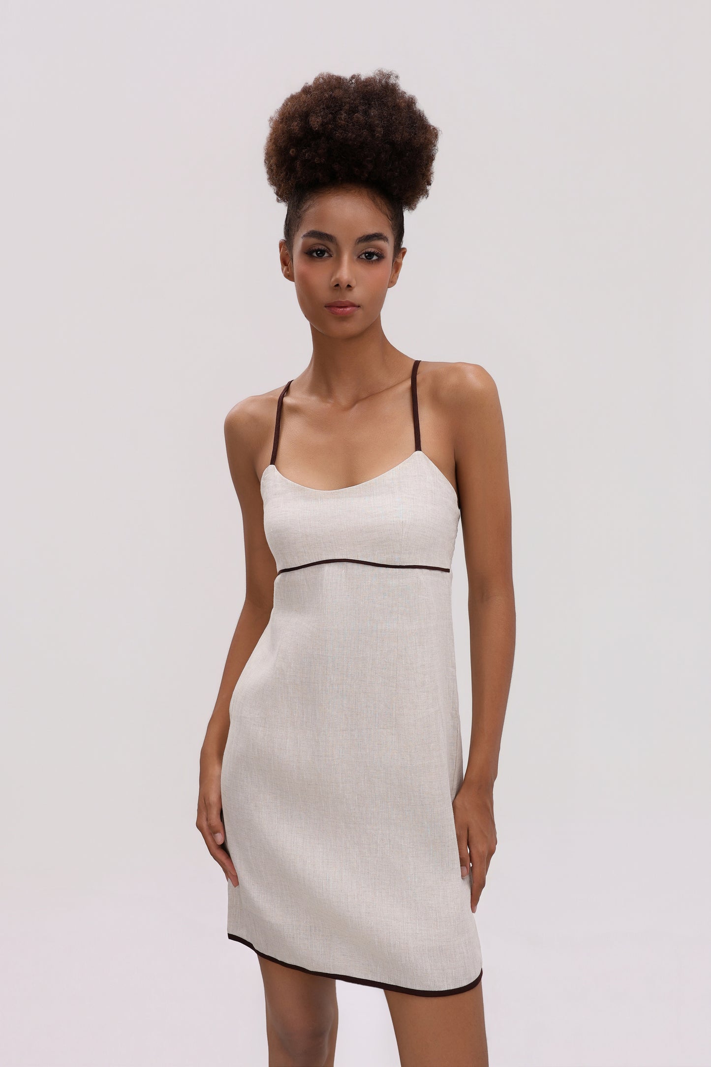 TILLY NATURAL LINEN MINI DRESS