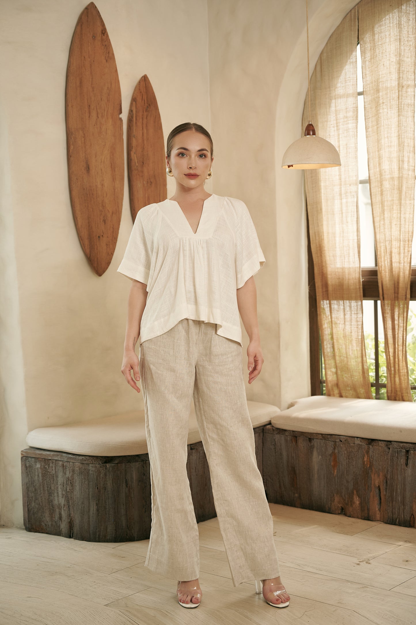 SHIRLEY NATURAL LINEN PANT