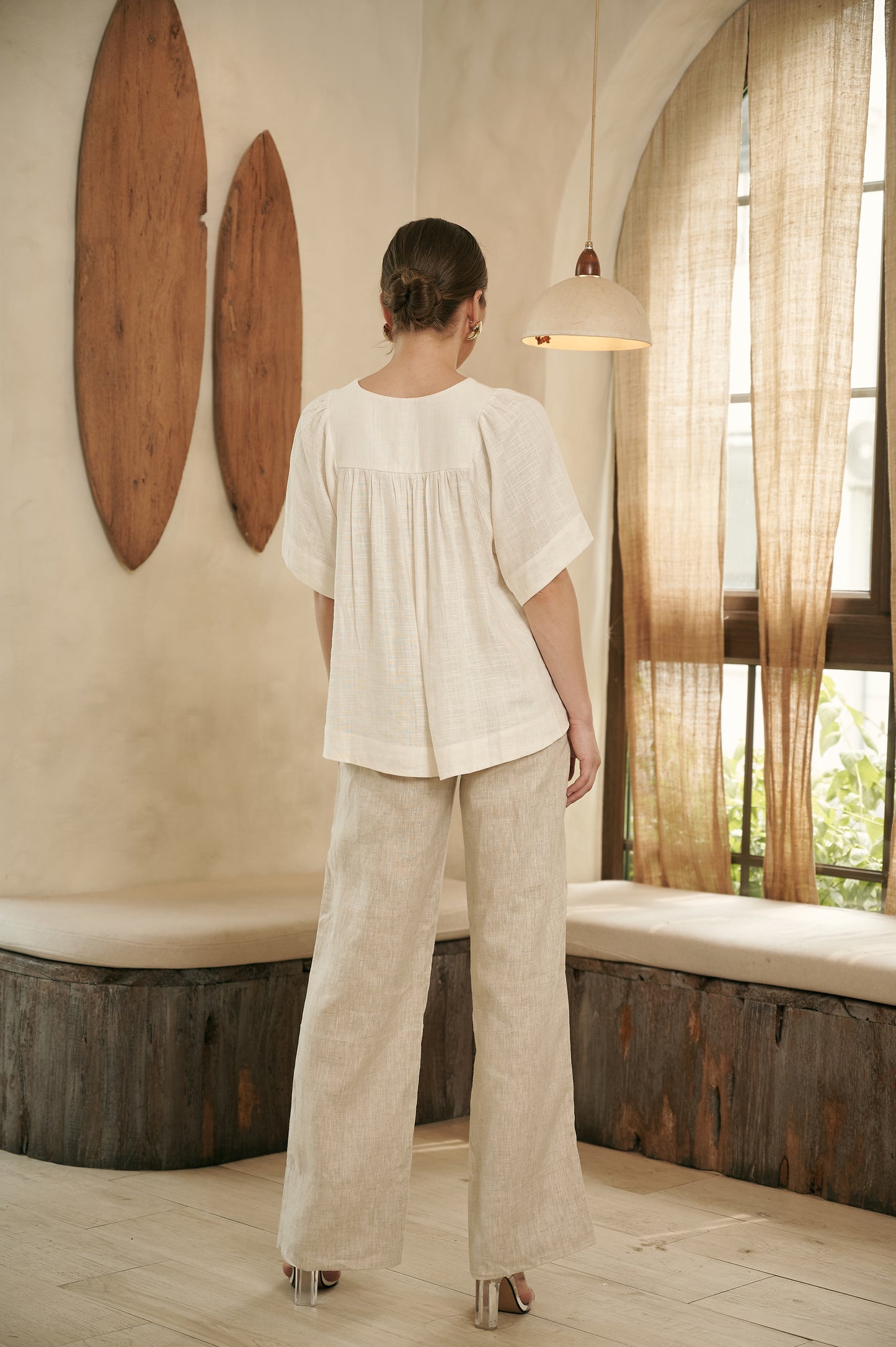 SHIRLEY NATURAL LINEN PANT